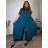 Komplet elegantní krátký rukáv dámské nadrozměr JASMINA (50/52/54 ONE SIZE) ITALSKÁ MÓDA IM425311/DU hnědá 50/52/54