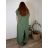 Komplet elegantní krátky rukáv dámske nadrozmer JASMINA (50/52/54 ONE SIZE) TALIANSKA MÓDA IM425311/DUR 50/52/54 zelená khaki