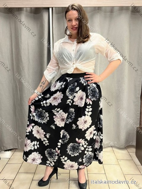 Sukňa dlhá saténová dámska (S/M ONE SIZE) TALIANSKA MÓDA IMD22467-3/DU