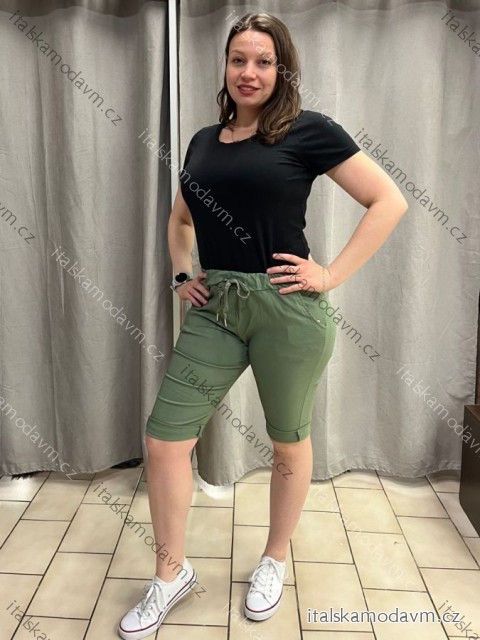 Kraťasy strečové šortky dámské (S/M/L ONE SIZE) ITALSKÁ MÓDA IMC24209/DU