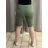 Kraťasy strečové šortky dámske (S/M ONE SIZE) TALIANSKA MÓDA IMC24209/DU -   zelená khaki -   S / M