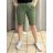 Kraťasy strečové šortky dámske (S/M ONE SIZE) TALIANSKA MÓDA IMC24209/DU -   zelená khaki -   S / M