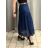 Sukňa dlhá s opaskom dámska MERIL (S/M/L ONE SIZE) TALIANSKA MÓDA IMSM25071/DU S/M/L tmavo modrá
