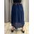 Sukňa dlhá s opaskom dámska MERIL (S/M/L ONE SIZE) TALIANSKA MÓDA IMSM25071/DU S/M/L tmavo modrá