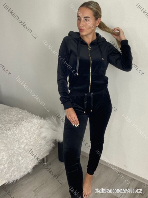 Souprava mikina dlouhý rukáv a tepláky dámská KIKA (S/M ONE SIZE) ITALSKÁ MÓDA IMWD241234/DU