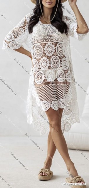 Tunika prehoz krajková cez plavky dámska (S/M/L ONE SIZE) TALIANSKA MÓDA IMWB251255