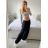 Nohavice aladinky harémky dlhé dámske (M/L ONE SIZE) TALIANSKA MÓDA IMD22212/DUR černá