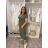 Šaty dlhé elegantné letné s opaskom krátky rukáv dámske Luka (M/L/XL ONE SIZE) TALIANSKA MÓDA IMD25084