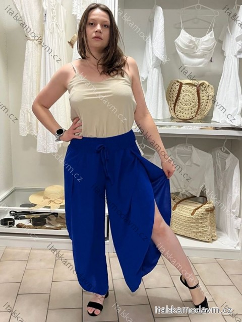 Kalhoty letní dámské RAMONA (M/L/XL ONE SIZE) ITALSKÁ MÓDA IM425338/DU