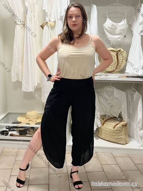 Kalhoty harémky aladinky letní dlouhé dámské JASMINA (S/M/L ONE SIZE) ITALSKÁ MÓDA IM424438