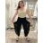 Kalhoty harémky aladinky letní dlouhé dámské JASMINA (S/M/L ONE SIZE) ITALSKÁ MÓDA IM424438