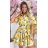 Šaty krátké letní citronky lemon krátký rukáv dámské (S/M/L ONE SIZE) ITALSKÁ MÓDA IMM25M12564