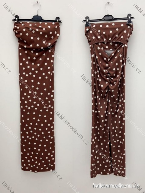 Šaty dlhé elegantné letné bodka carmen cez prsia dámske (XS/S/M ONE SIZE) TALIANSKA MÓDA IMM25M34516