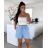 Kraťasy šortky mušelín dámske HANNAH  (S/M/L ONE SIZE) TALIANSKA MÓDA IMD25143