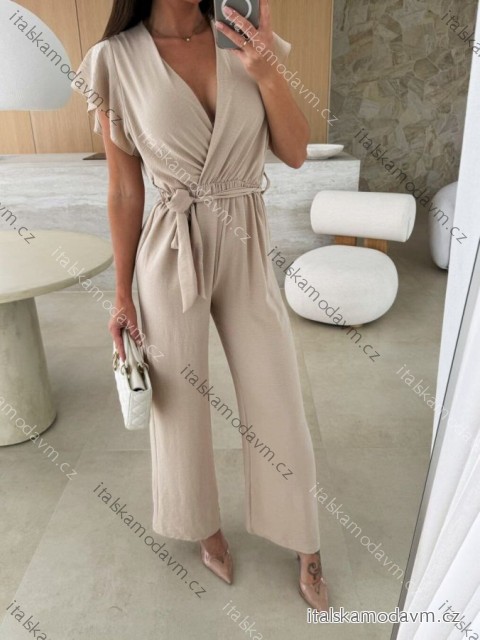 Overal dlhý elegantný krátky rukáv dámsky (XS/S/M ONE SIZE) TALIANSKA MÓDA IMWCH251331