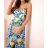 Šaty dlouhé letní citronky lemon  květovanéna ramínka dámské (XS/S/M ONE SIZE) ITALSKÁ MÓDA IMWCH251333