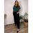 Nohavice dlhé oversize s opaskom dámske nadrozměr SIMONE (46/48/50 ONE SIZE) TALIANSKA MÓDA IMWDT25972/DU 46/48/50 čierna