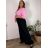 Kalhoty mušelínové letní oversize dámské nadrozměr LUCY (46/48/50 ONE SIZE) ITALSKÁ MÓDA IM425312/DUR khaki 46/48/50