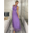 Šaty dlouhé společenské bez rukávu dámské (S/M ONE SIZE) ITALSKÁ MÓDA IMPSH2420019/DU -   růžová -   S/M/L