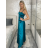 Šaty dlouhé elegantní na ramínka dámské (S/M ONE SIZE) ITALSKá MODA IM323013