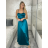 Šaty dlouhé elegantní na ramínka dámské (S/M ONE SIZE) ITALSKá MODA IM323013