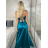 Šaty dlouhé elegantní na ramínka dámské (S/M ONE SIZE) ITALSKá MODA IM323013