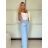 Nohavice dlhé elegantné dámske (XS/S/M ONE SIZE) TALIANSKA MÓDA IMWHP25526/DR svetlo modrá XS/S/M