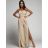 Overal dlouhý elegantní carmen na ramínka dámský (XS/S/M ONE SIZE) ITALSKÁ MÓDA IMWHP25956/DUR růžová starorůžová XS/S/M