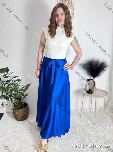 Sukňa saténová dlhá dámska (S/M/L ONE SIZE) TALIANSKA MODA IM325CAROL/DUR