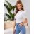 Tričko krátký rukáv dámské STELA (S/M/L ONE SIZE) ITALSKÁ MÓDA IMM23HF12989/DUR žlutá S/M/L