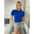 Tričko krátký rukáv dámské STELA (S/M/L ONE SIZE) ITALSKÁ MÓDA IMM23HF12989/DUR žlutá S/M/L
