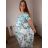 Šaty letné krátky rukáv dámske nadrozmer JULIE (52/54/56 ONE SIZE) TALIANSKA MÓDA IMSM25012/DUR  svetlo modrá