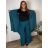 Cardigan letný 3/4 dlhý rukáv dámsky nadrozmer VESUNA (48/50/52 ONE SIZE) TALIANSKA MÓDA IM425415/DU  tmavo smaragdová