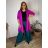 Cardigan letný 3/4 dlhý rukáv dámsky nadrozmer VESUNA (48/50/52 ONE SIZE) TALIANSKA MÓDA IM425415/DU  tmavo smaragdová