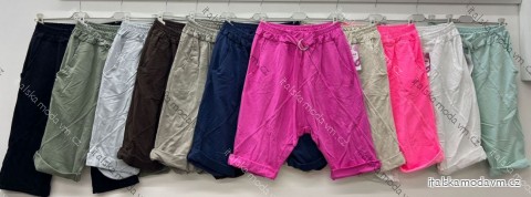 Kraťasy baggy dámské nadrozměr (44/46/48 ONE SIZE) ITALSKÁ MÓDA IM425408