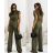 Souprava top bez rukávu a kalhoty dlouhé dámské (XS/S/M ONE SIZE) IMM25M39622/DUR tmavě béžová XS/S/M