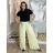Kalhoty letní dámské (S/M/L ONE SIZE) ITALSKÁ MÓDA IM325ELBA/DU -   zelená khaki -   S/M/L