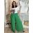 Kalhoty letní dámské (S/M/L ONE SIZE) ITALSKÁ MÓDA IM325ELBA/DU -   zelená khaki -   S/M/L