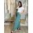 Nohavice letné dámske (S/M/L ONE SIZE) TALIANSKA MÓDA IM325ELBA/DUR tm. mintová S/M/L