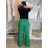 Nohavice dlhé letné mušelínové dámske (S/M ONE SIZE) TALIANSKA MÓDA IMD23325/DUR zelená S/M/L