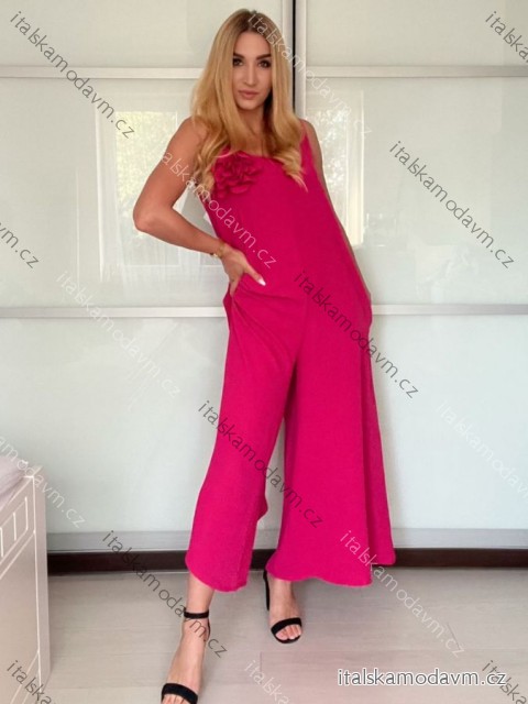 Overal dlouhý oversize bez rukávu dámský GIORGIA (S/M  ONE SIZE) ITALSKÁ MÓDA IMWAD25918/DU -   růžová světlá -   S/M