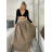 Sukňa dlhá s vreckami s opaskom dámska SISI (S/M/L ONE SIZE) TALIANSKA MÓDA IM425239
