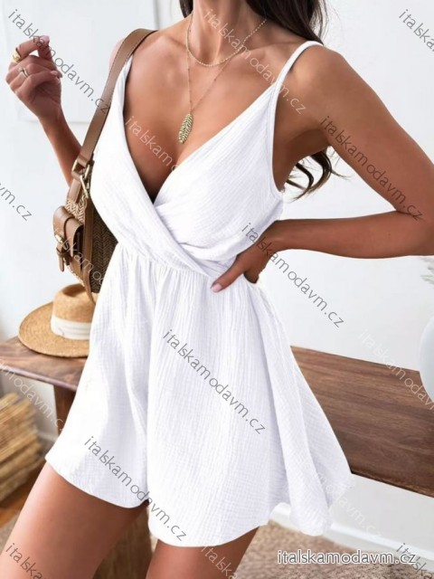 Overal krátký mušelín na ramínka dámský (XS/S/M ONE SIZE) ITALSKÁ MÓDA IMWGS251186
