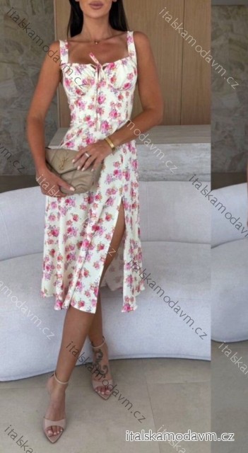 Šaty letné na ramienka dámske (XS/S/M ONE SIZE) TALIANSKA MÓDA IMWG251465