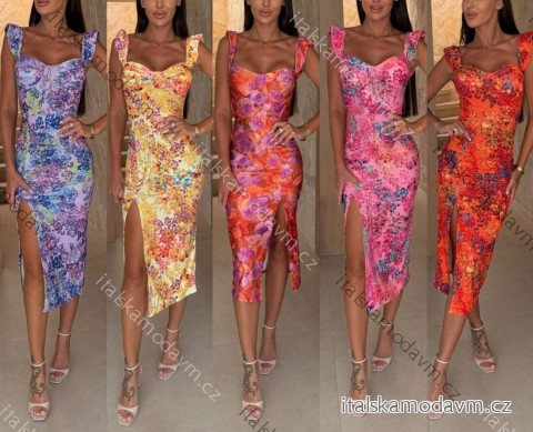 Šaty elegantný letný krátky rukáv dámske (XS/S/M ONE SIZE) TALIANSKA MÓDA IMWHP251917