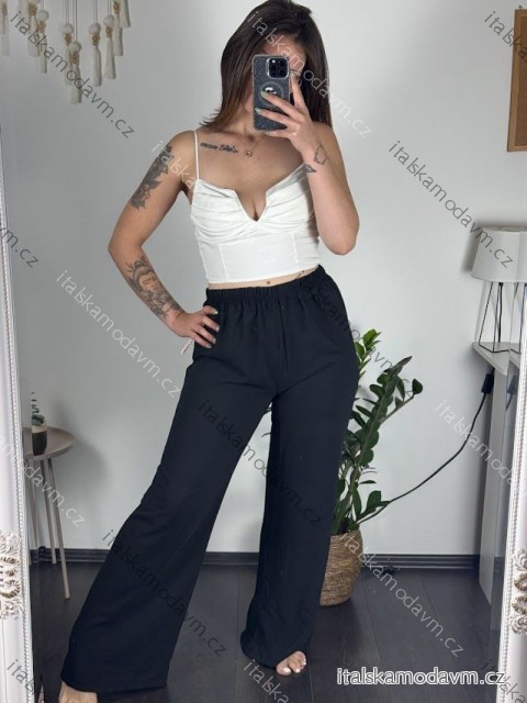 Nohavice dlhé letné dámske (S/M/L ONE SIZE) TALIANSKA MÓDA IMD23417/DUR