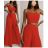 Súprava elegantný top na ramienka a nohavice dlhé dámske (XS/S/M ONE SIZE) TALIANSKA MÓDA IMWB251567