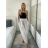 Kalhoty letní dámské (S/M/L ONE SIZE) ITALSKÁ MÓDA IM325ELBA/DU -   zelená khaki -   S/M/L