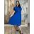 Šaty dlhé letné šifónové elegantné skladané s opaskom krátky rukáv dámske LAJLA  (S/M/L ONE SIZE) TALIANSKA MÓDA IMWHA251214/DUR S/M/L béžová