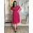 Šaty dlhé letné šifónové elegantné skladané s opaskom krátky rukáv dámske LAJLA  (S/M/L ONE SIZE) TALIANSKA MÓDA IMWHA251214/DUR S/M/L béžová